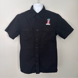Harley Davidson Black 1 USA Mens Button Down Shirt  - Medium